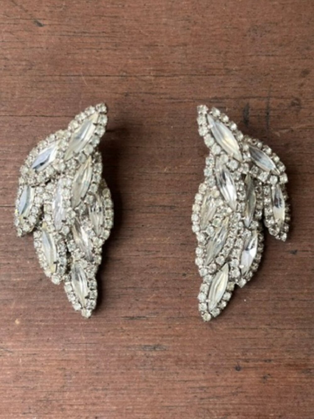 Cascading Marquise Crystal Earrings - Picture 2 of 5